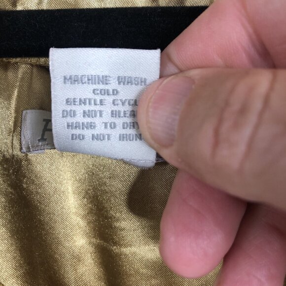 Phases Velvet Robe Womens L Red Gold Pockets Regency Regal Hollywood Christmas - Picture 8 of 16